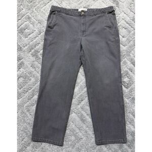 Duck Camp Brush Pants Mens 42R Gray Canvas Heavy Duty Cordura Stretch
